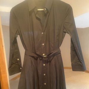 Black button down Theory dress